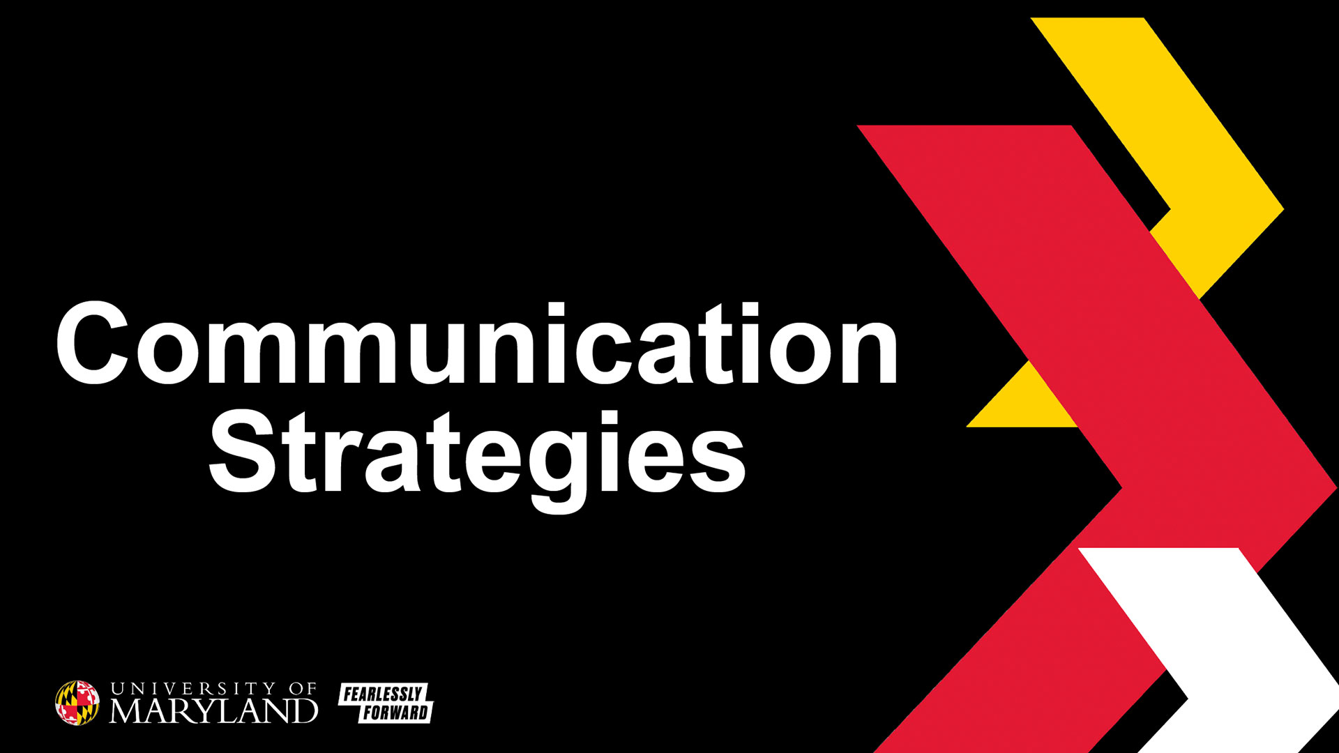 cover slide for communication strategies deck