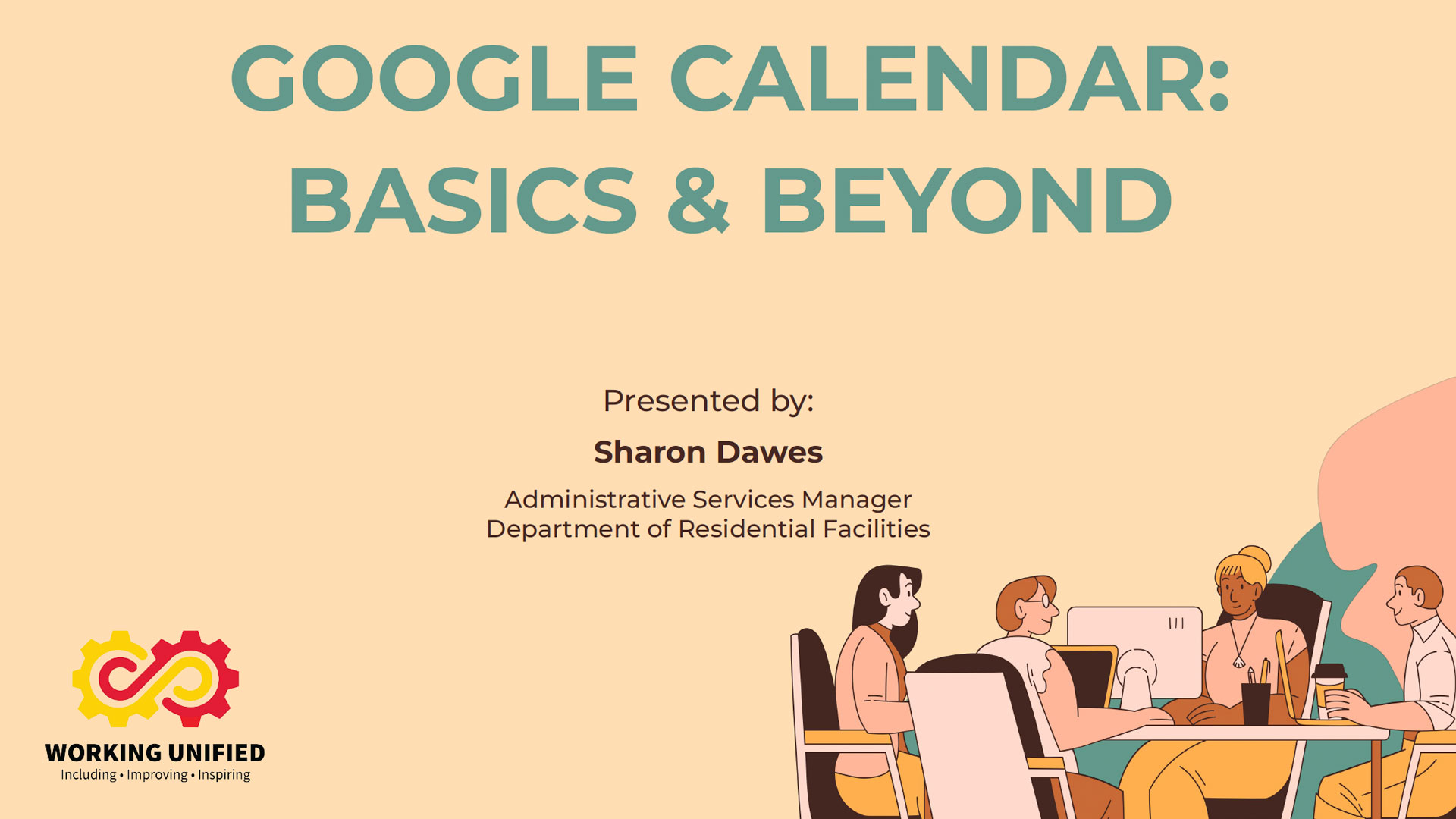 Cover for Google Calendar presentation slides